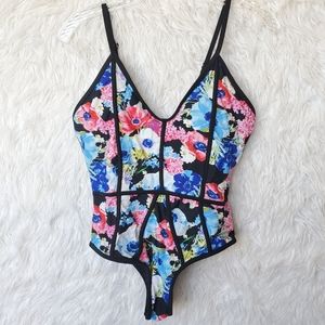 Cupshe Floral One Piece Swimsuit M